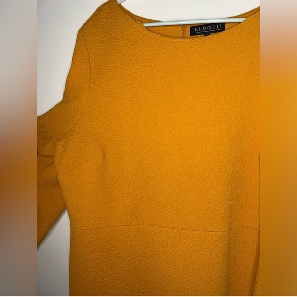 Eloquii - Mustard Long sleeve Dress - Size 24 - Picture 4 of 8
